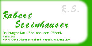 robert steinhauser business card